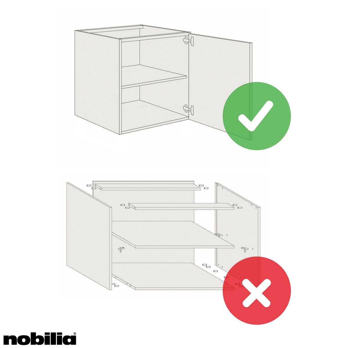 KUCHYŇSKÁ HORNÍ SKŘÍŇKA TOUCH - bílá/barvy nerez oceli, Moderní, kov/kompozitní dřevo (30/72/35cm) - Nobilia