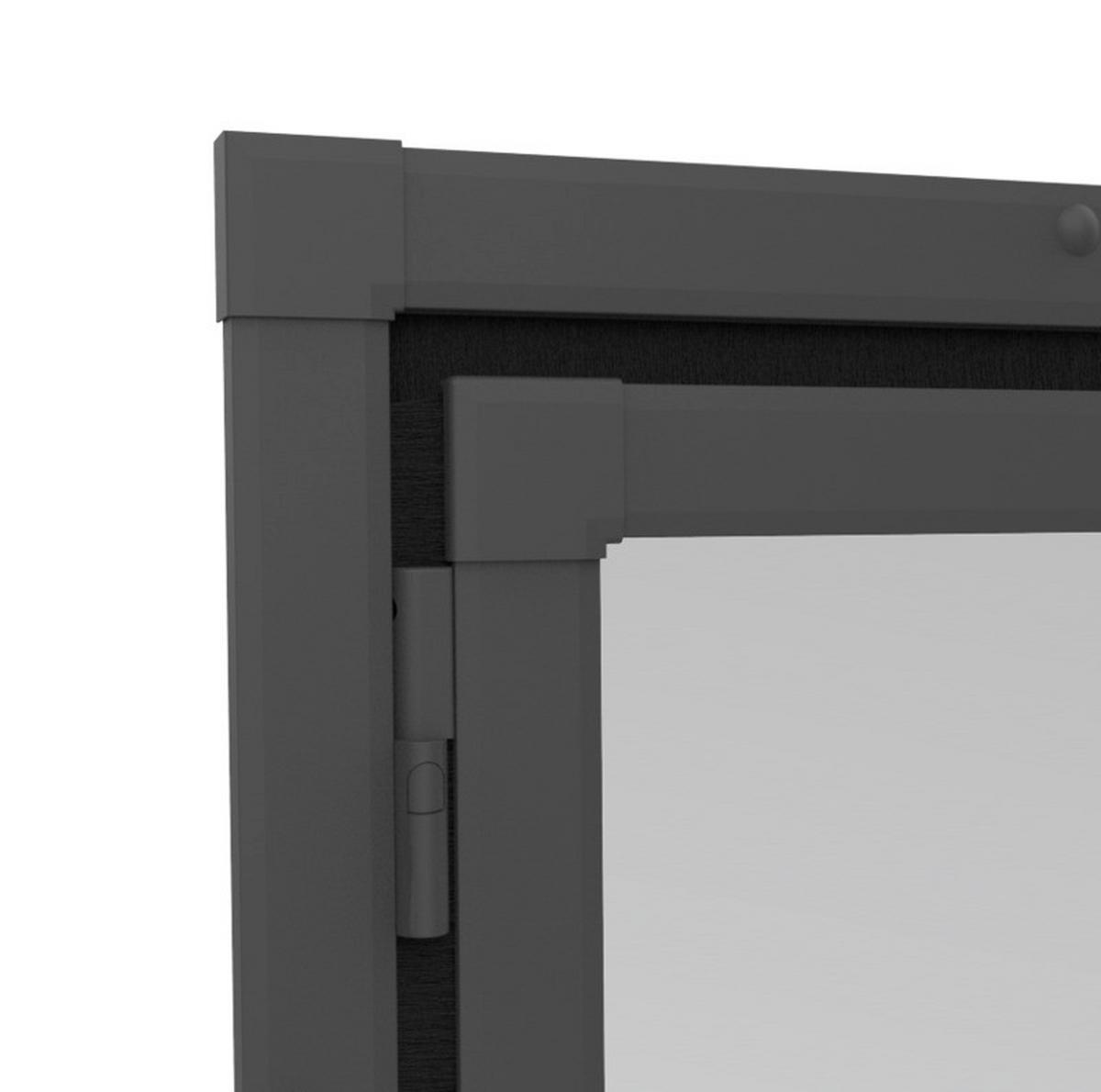 Fliegengitter Tür 100x210 Cm Anthrazit - Anthrazit, Basics, Metall (100/210cm)