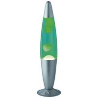 Lavaleuchte Mit Blauen Blasen Und Schnurschalter - Blau/Silberfarben, Basics, Metall (10,5/41cm)