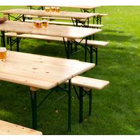 GARTEN-BARTISCH BIERTISCH 220X80X78CM (BXTXH) - Fichtefarben/Grün, Basics, Holz/Metall (220/78/80cm) - Gardenson
