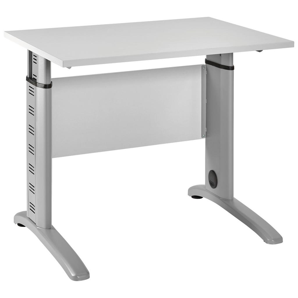 Schreibtisch höhenverstellbar B 90cm Serie 1215, Grau
