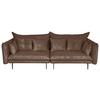 2-Sitzer-Sofa Sing Braun Cord B: 262 cm - Schwarz/Braun, Design, Textil (262/91/115cm) - MID.YOU