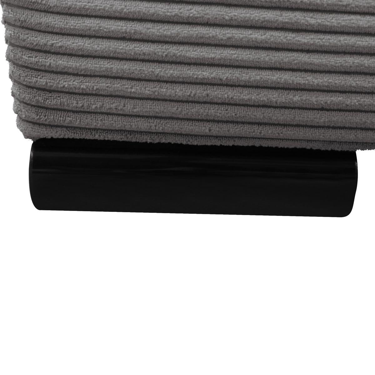 Schlafsofa mit Bettkasten Yellow B: 154 cm Cord Grau - Schwarz/Grau, Design, Textil (154/93/85cm) - MID.YOU