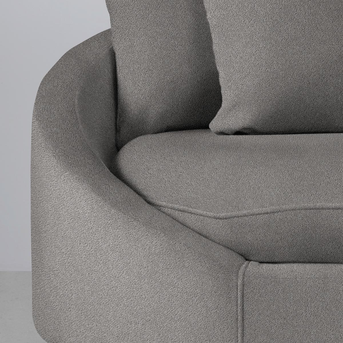 Rohová sedačka AXEL, pravá, grafitová žinylka - černá/barvy grafitu, Moderní, kov/textil (291/250cm) - Mömax