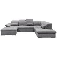 Sedací souprava WAYNE U - šedá/barvy stříbra, Konvenční, textil/plast (188/340/240cm) - MID.YOU