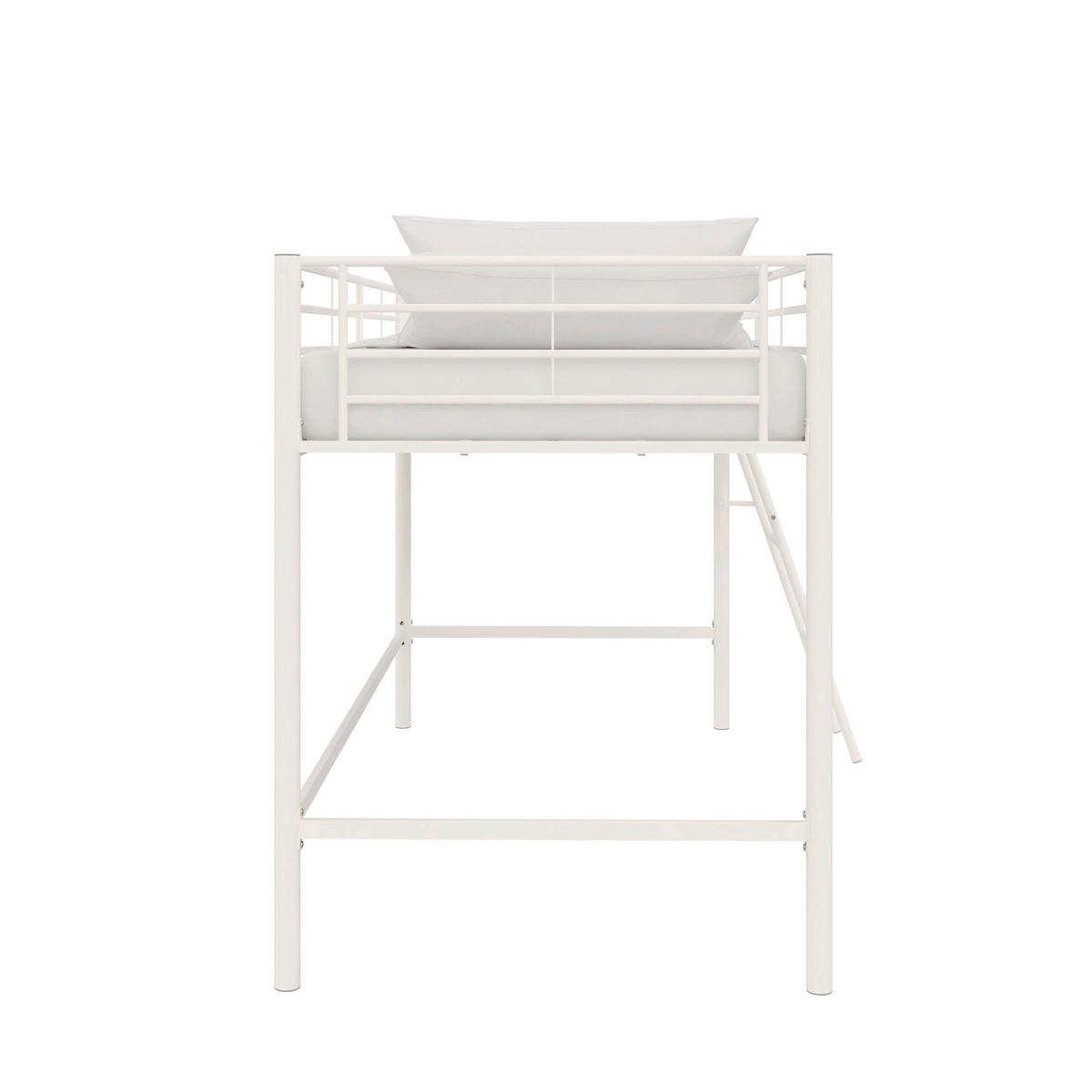 Hochbett Jodie Weiß B: 207 cm - Weiß, Design, Metall (207/129/130cm) - MID.YOU