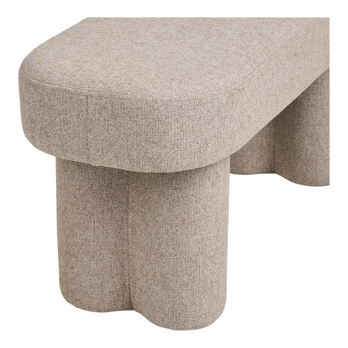 POLSTERBANK Weston Greige B: 95cm - Greige, Design, Textil (95/45/36cm) - MID.YOU