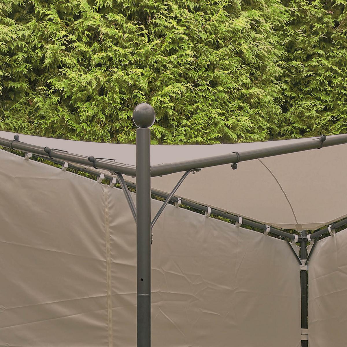 Seitenteile Berlino 400x256cm 2er-Set - Grau, KONVENTIONELL, Textil (400/256cm) - Siena Garden