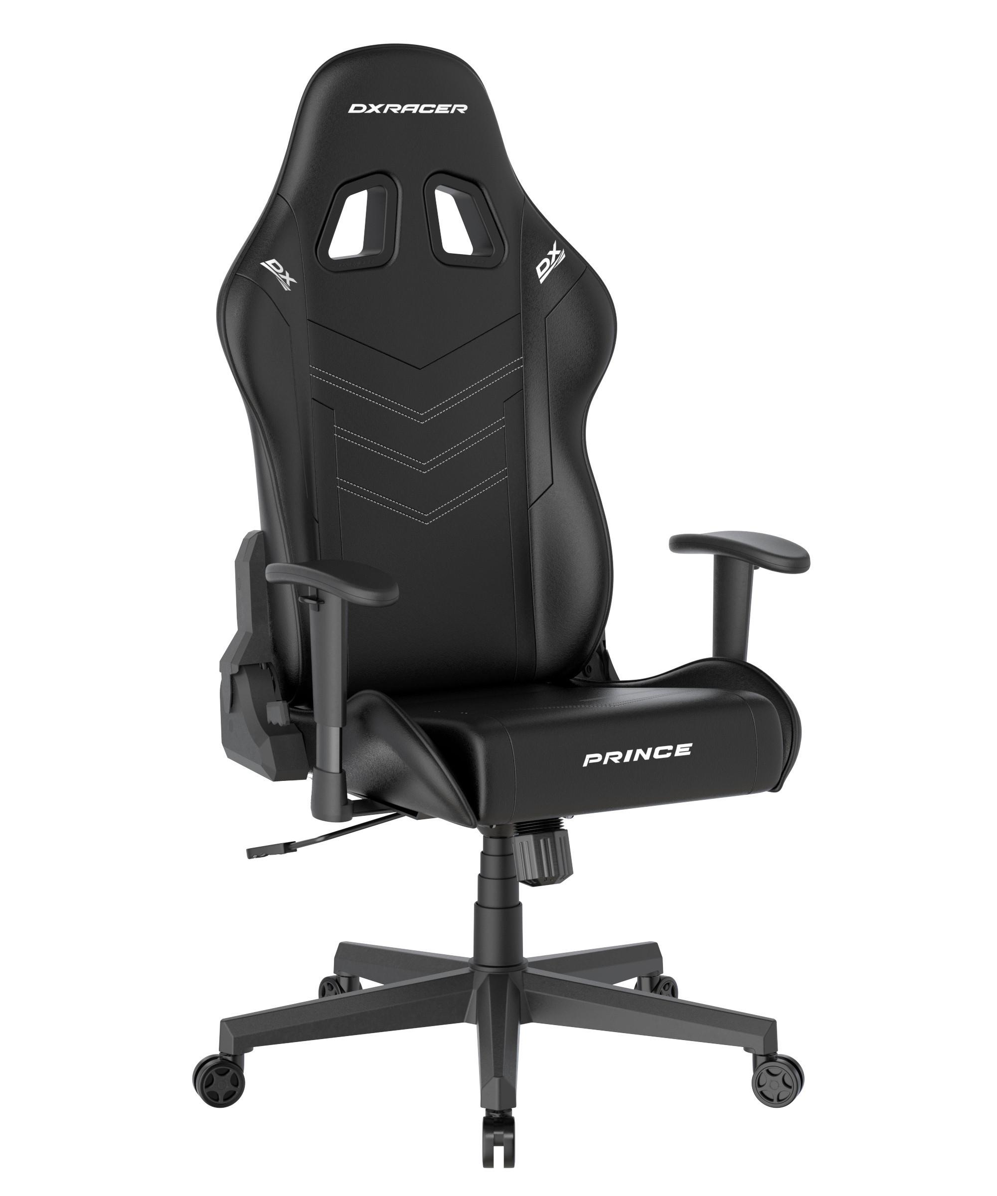 Gamingstuhl Prince Schwarz B: 70cm - Schwarz/Weiß, KONVENTIONELL, Kunststoff/Textil (70/132/70cm) - Dxracer