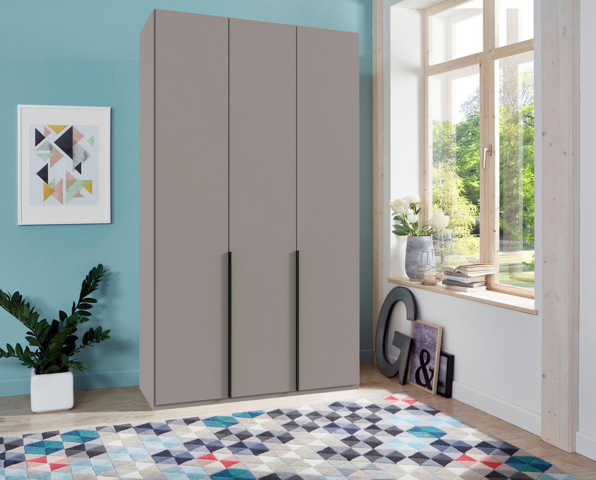 Drehtürenschrank New York Grau/Sahara B: 135 cm - Grau/Sahara, MODERN, Holzwerkstoff (135/236/58cm) - MID.YOU
