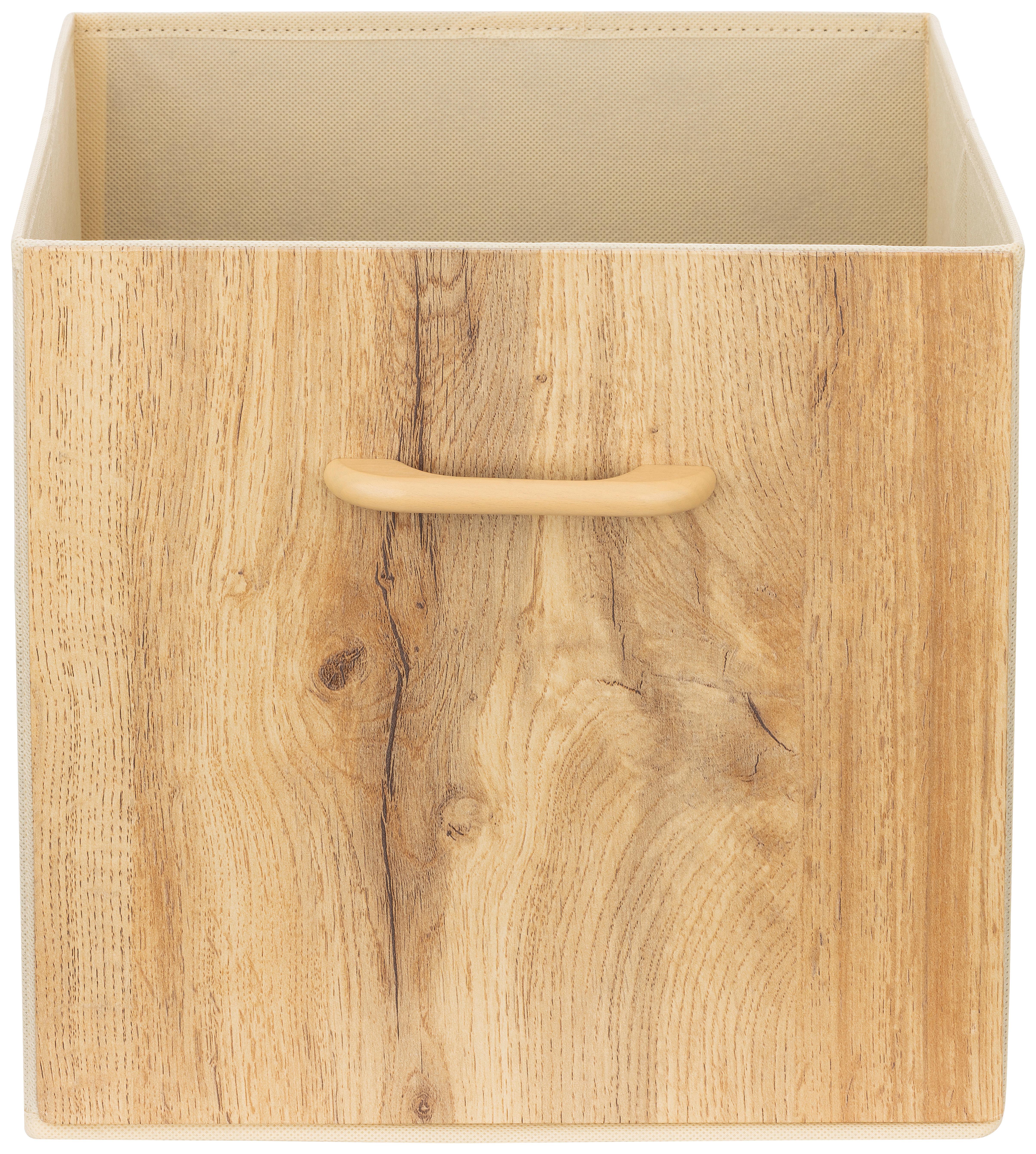 Faltbox Martin - Braun, KONVENTIONELL, Karton/Holz (33/33/32cm) - James Wood