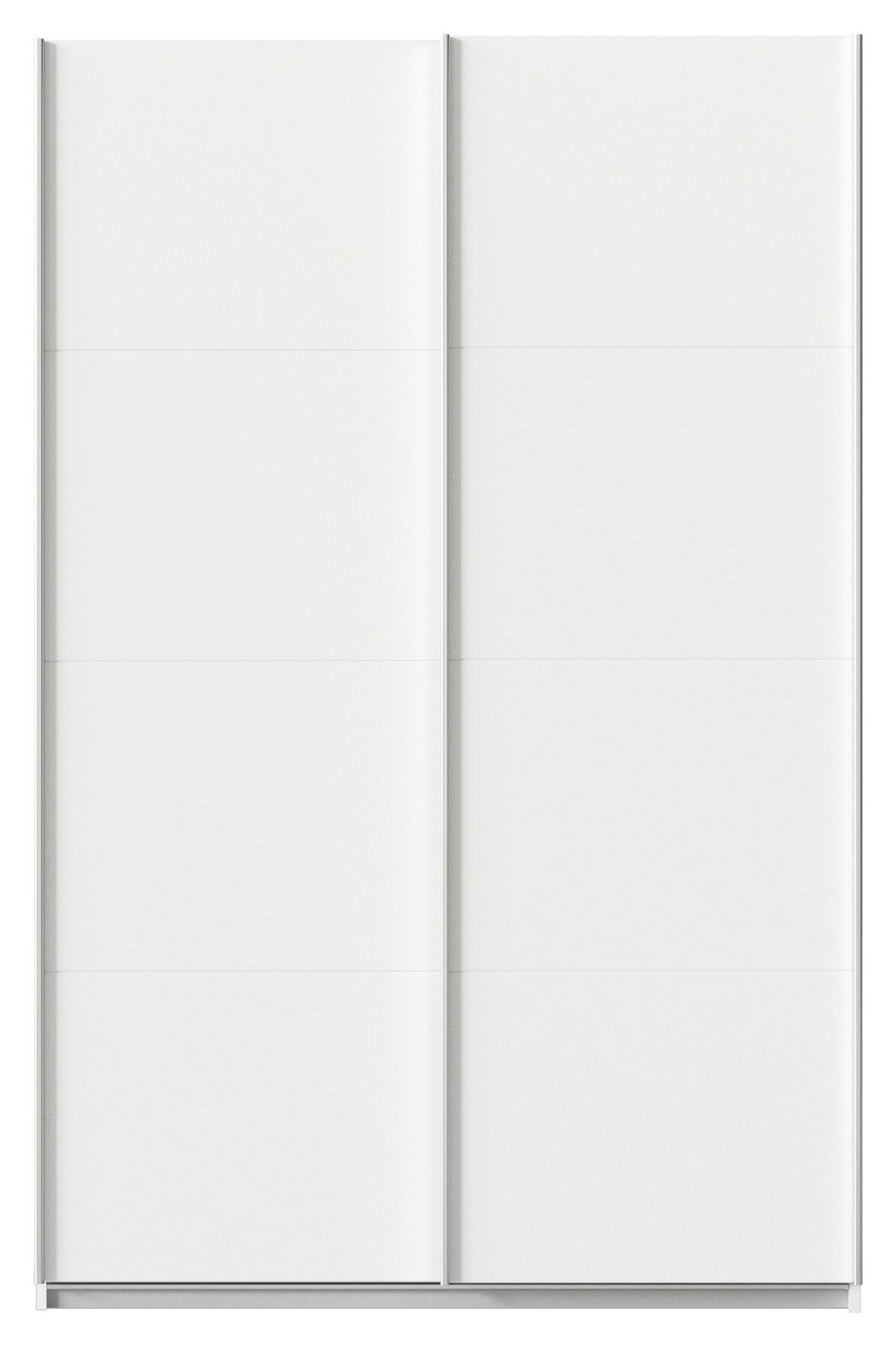 Schwebetürenschrank B: 136cm Feldkirch Alpinweiß - Weiß, MODERN, Holzwerkstoff (136/210/62cm)