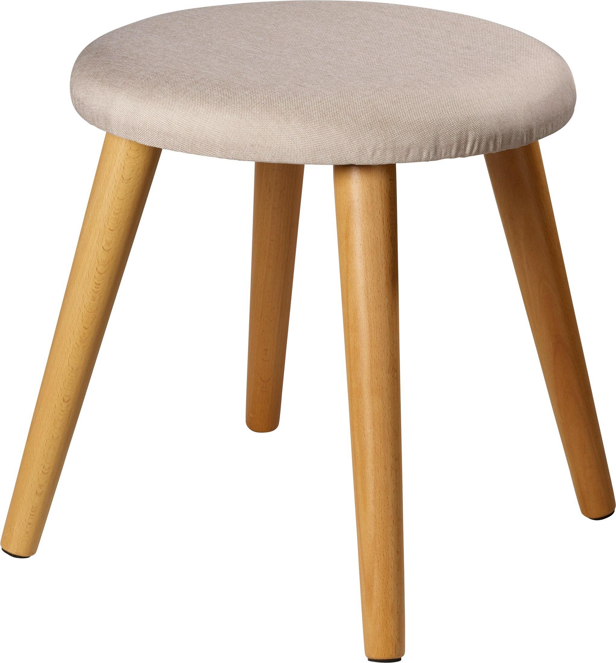 Hocker Skandi - Creme, Design, Textil (40/42/40cm) - Echtwerk