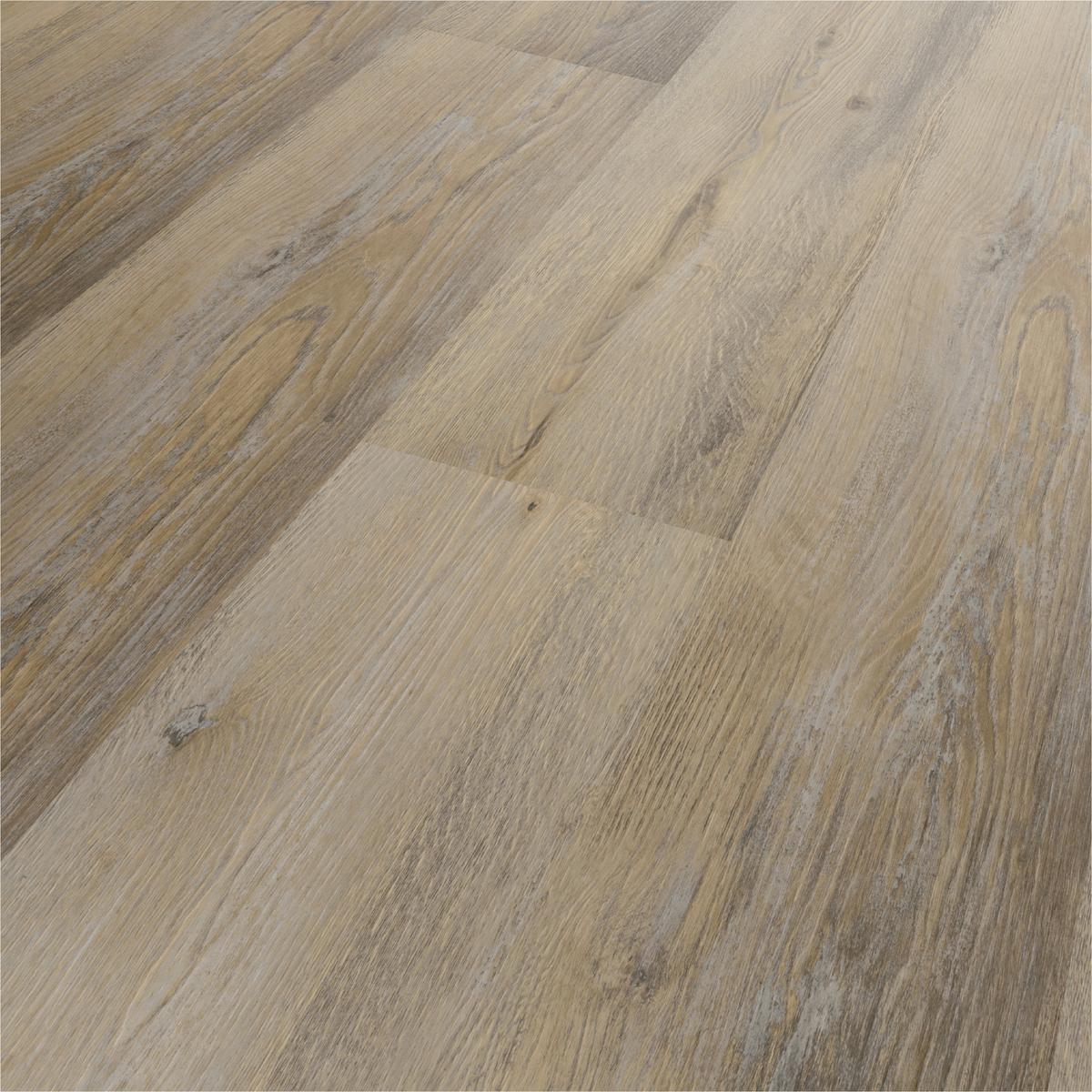 Designboden Eichefarben/Sand /Grau Landhausdiele Stärke 4,8mm - Sandfarben/Eichefarben, Basics, Kunststoff (122/23/0.48cm)
