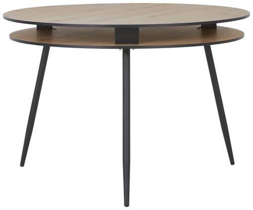 Étkezőasztal Ostinato 110 Cm - fekete/vad tölgy, Basics, faalapú anyag/fém (110/110/77cm) - P & B