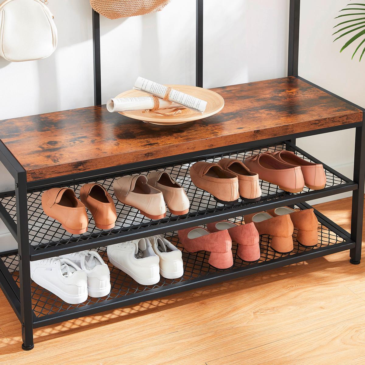 ŠATNA VINTAGE - černá/hnědá, Trend, kov/kompozitní dřevo (100/184/40cm) - Boxxx