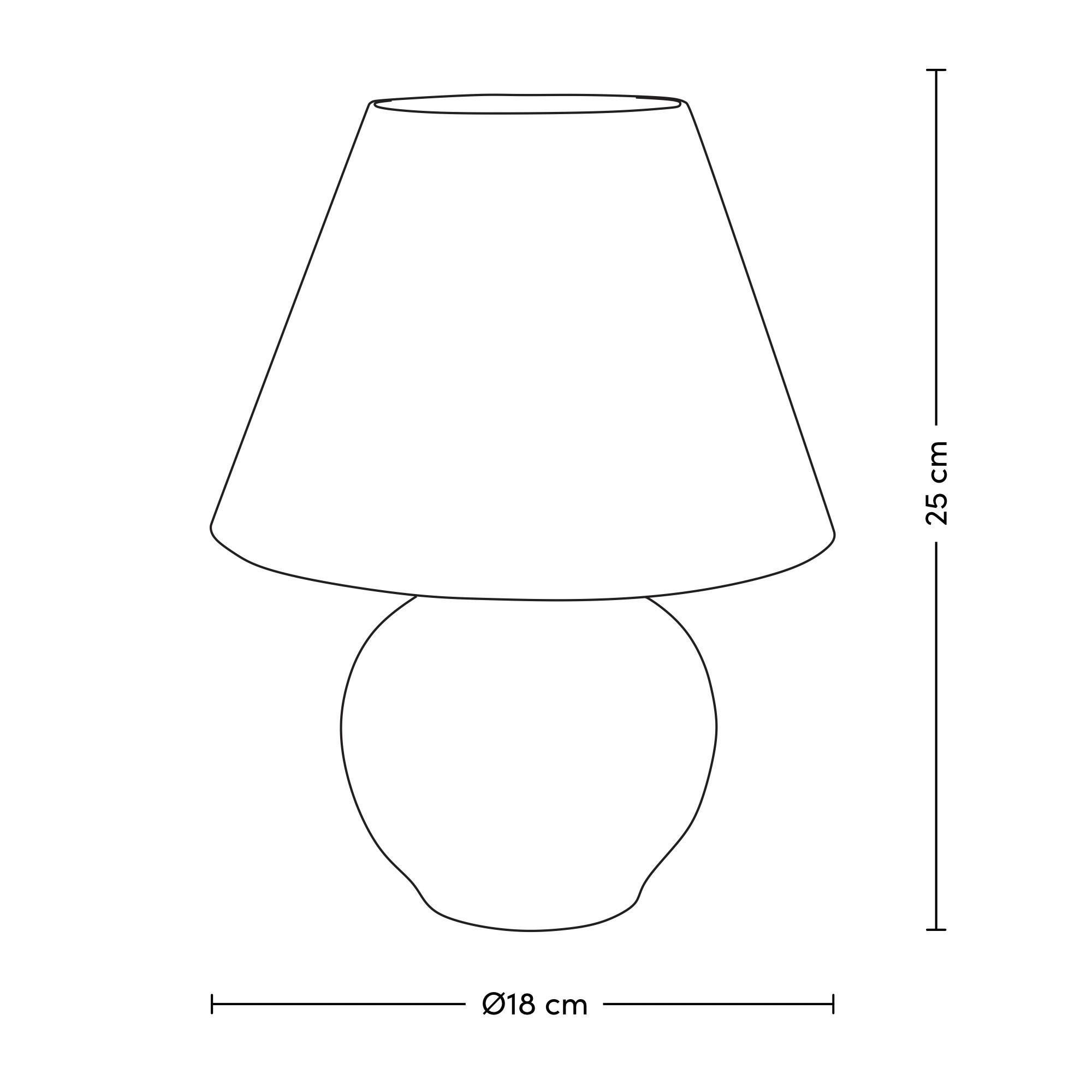 STOLNÍ LAMPA IRMA - šedá/černá, Romantický / Rustikální, textil/plast (18/25cm) - Mömax