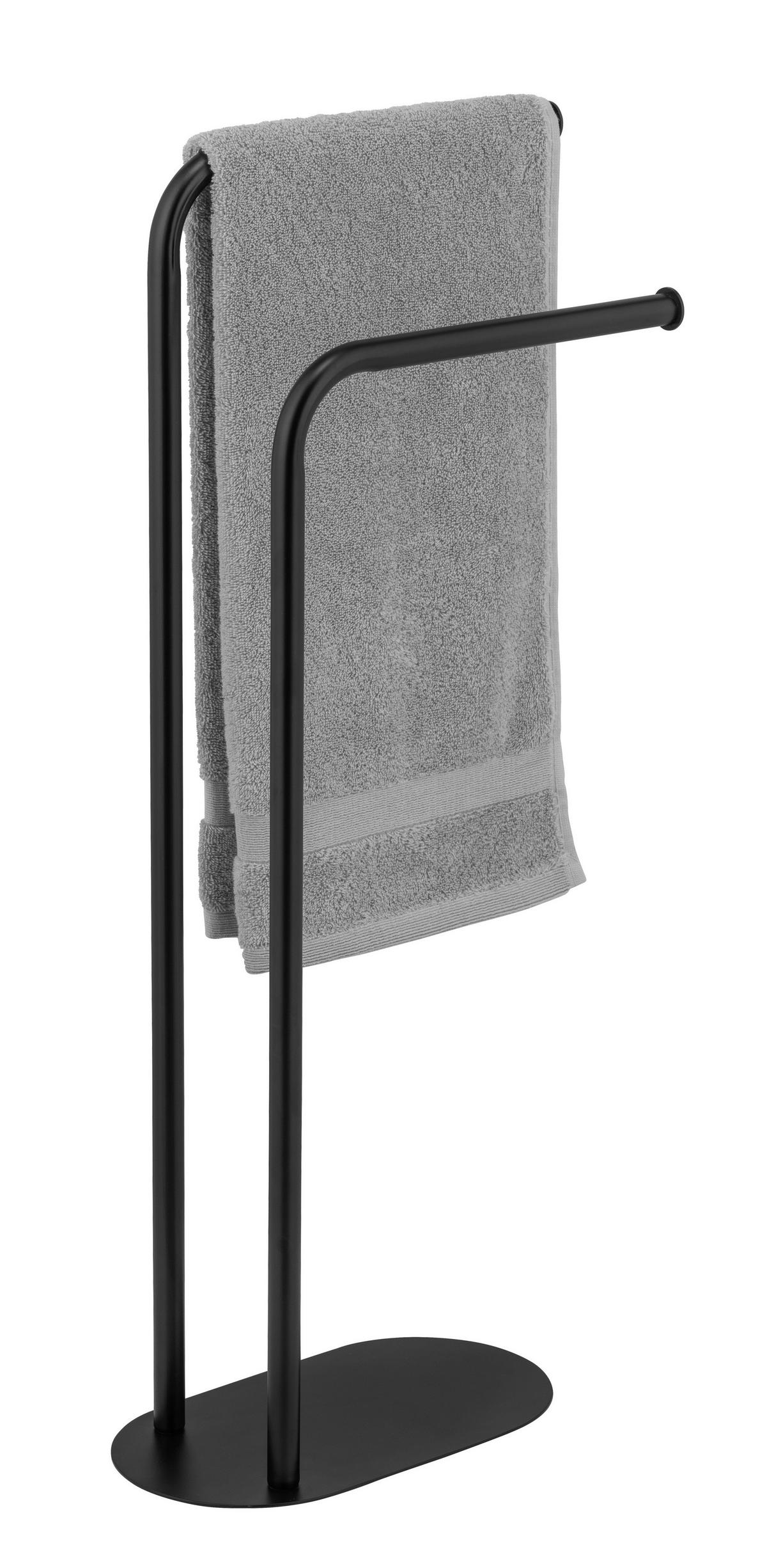 Handtuchhalter Levante Schwarz B: 30 cm - Schwarz, MODERN, Metall (30/79/17cm) - Wenko