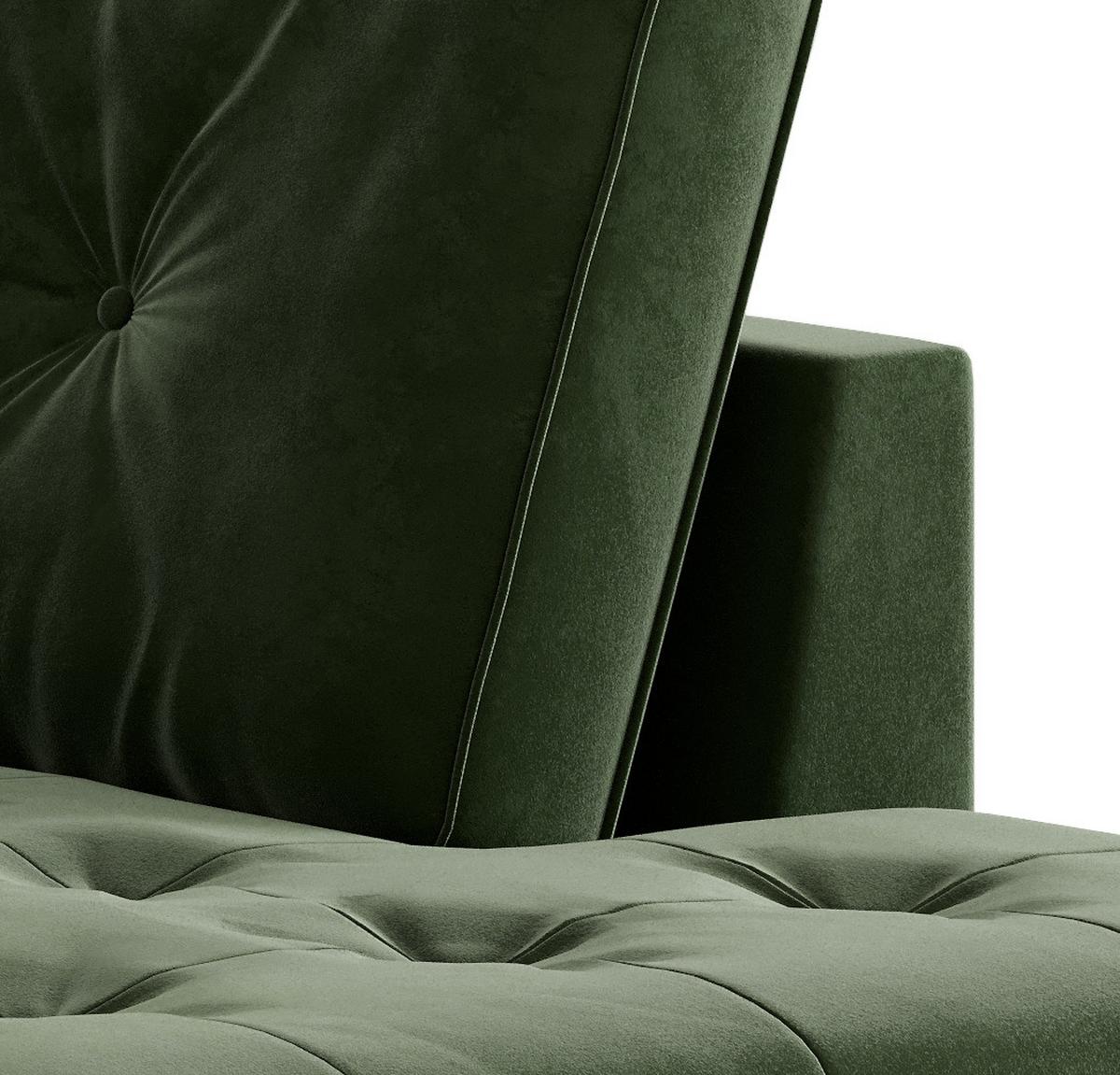 Ecksofa Scott - Edelstahlfarben/Olivgrün, Design, Textil (205/259cm) - Livetastic