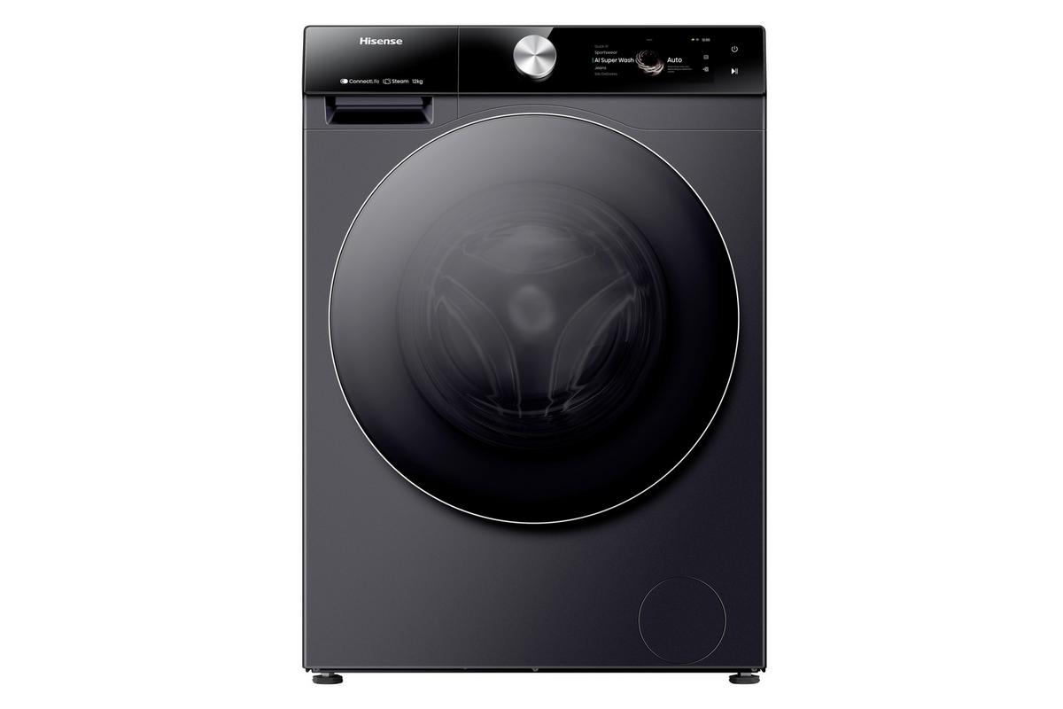 Waschmaschine Wf7s1247bb - Schwarz, Basics, Glas/Kunststoff (59,5/84,5/64cm) - Hisense