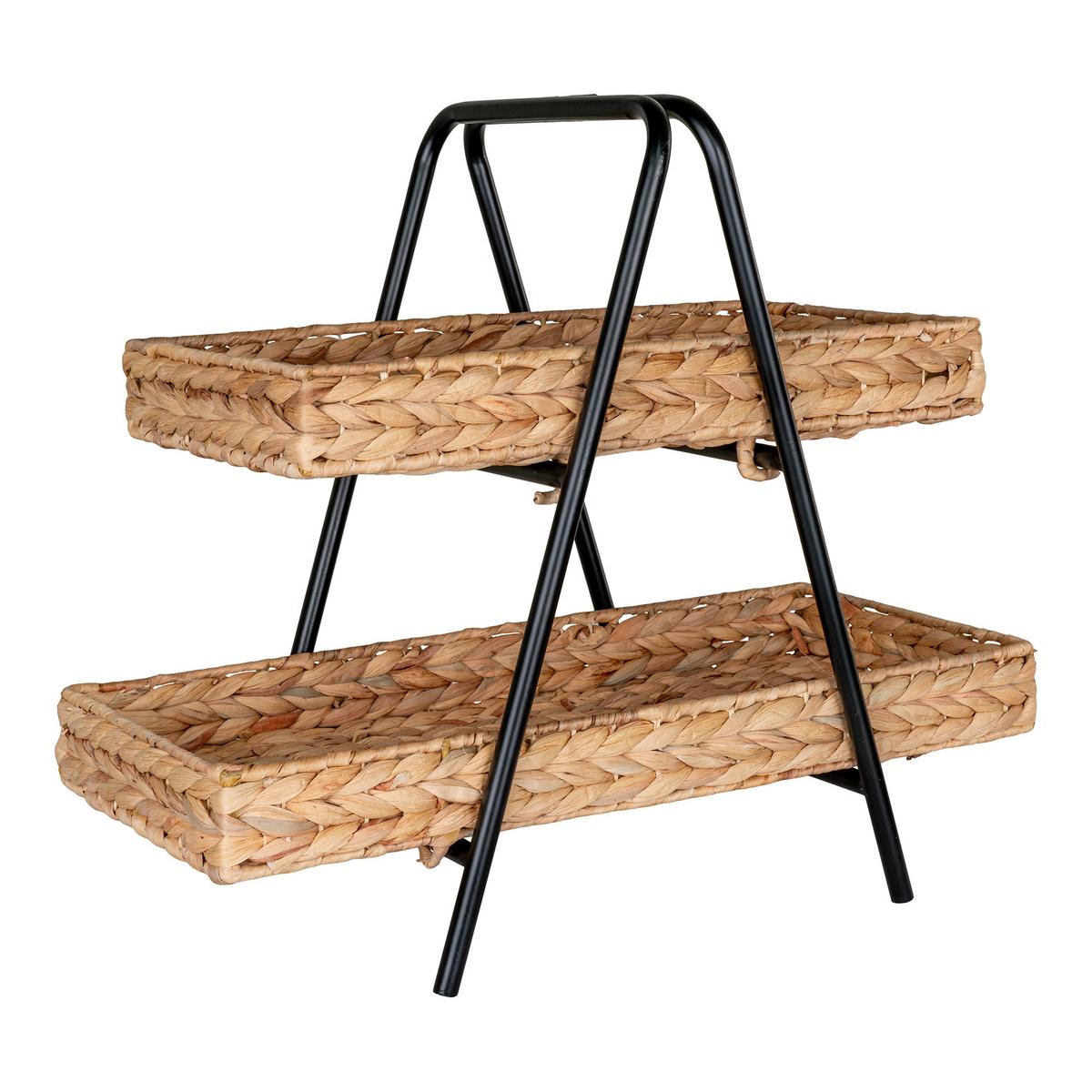 Tablett Alfaro Braun Schwarz B: 42 Cm - Schwarz/Braun, Design, Holz (42/43.5/23cm)