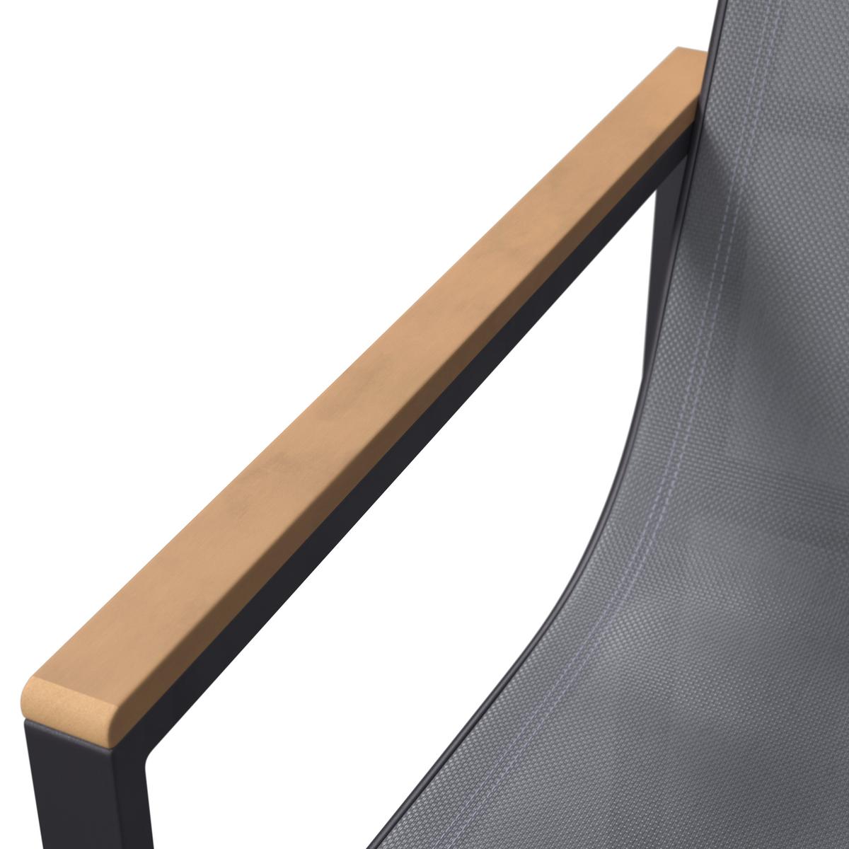 SADA ZAHRADNÍCH KŘESEL MATTEO - šedá/černá, Moderní, kov/textil (56/86/53cm) - Bessagi Garden