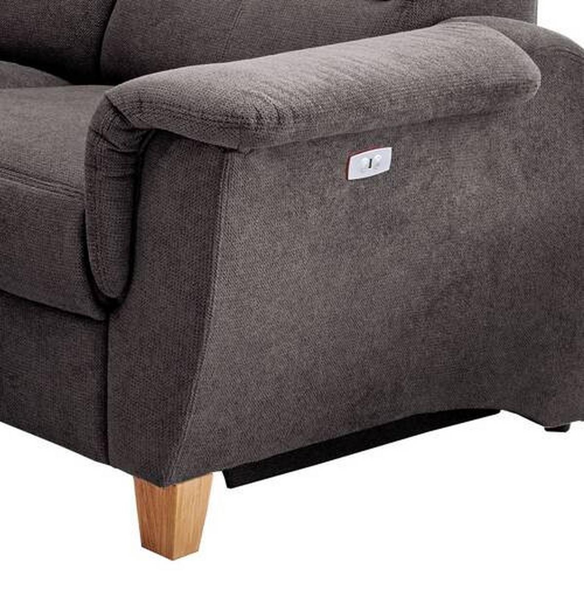Ecksofa Parole Anthrazit S:237/186 cm - Wildeiche/Anthrazit, KONVENTIONELL, Textil (237/186cm) - Livetastic