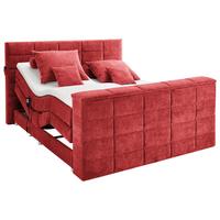 Boxspringbett Mit Topper 180x200 Cm Denver - Rot, KONVENTIONELL, Textil (180/200cm) - Carryhome