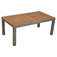Gartentisch Akazienholz /Metall L 180 cm - Beige, MODERN, Holz/Kunststoff (180/100/74cm) - Gardenson