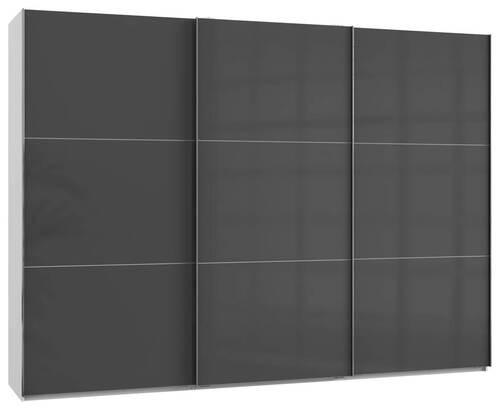Schwebetürenschrank B: 300 Cm Level Grau/weiß - Weiß/Grau, MODERN, Holzwerkstoff (300/216/65cm) - MID.YOU