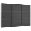 Schwebetürenschrank B: 300 Cm Level Grau/weiß - Weiß/Grau, MODERN, Holzwerkstoff (300/216/65cm) - MID.YOU