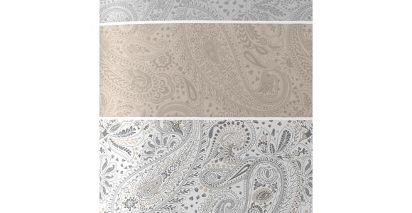 Bettwäsche 140x200 cm Linda Satin, Anthrazit - Taupe/Silberfarben, ROMANTIK / LANDHAUS, Textil - James Wood