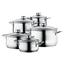 Kochtopfset Diadem Plus 5-teilig inkl. Deckel - Silberfarben, MODERN, Glas/Metall - WMF Kochtopfset Diadem Plus 5-teilig inkl. Deckel - Silberfarben, MODERN, Glas/Metall - WMF