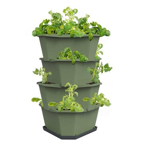 Pflanztopf Paul Potato Starter Dunkelgrün - Grün, Basics, Kunststoff (44/65/44cm)