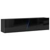 TV-Lowboard Slant B: 160 cm Schwarz - Schwarz, Design, Holzwerkstoff (160/35/40cm) - Livetastic