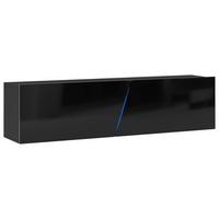 TV-Lowboard Slant B: 160 cm Schwarz - Schwarz, Design, Holzwerkstoff (160/35/40cm) - Livetastic