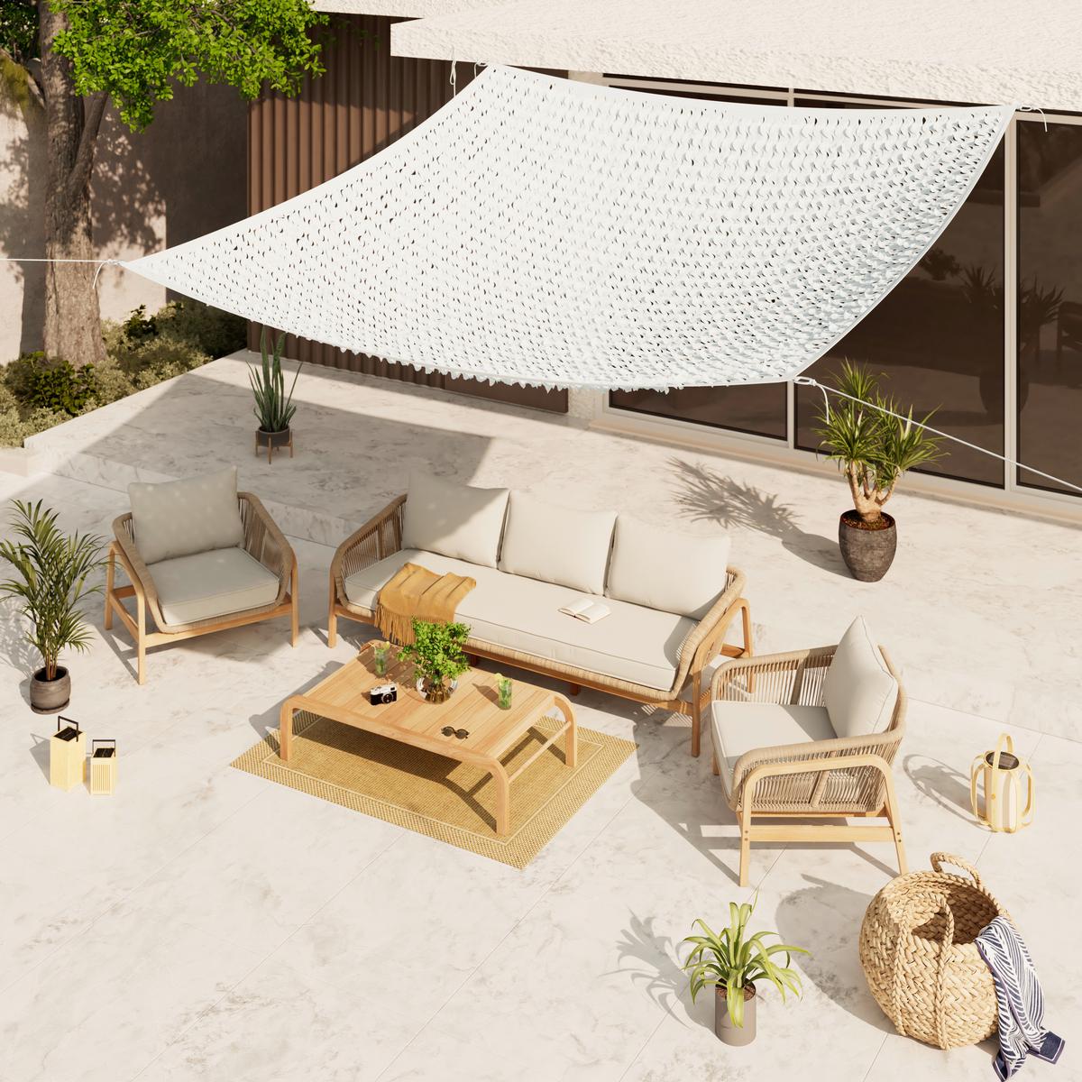 SLUNEČNÍ CLONA KE KOČÁRKU NETZI - bílá, Basics, textil (300/300cm)