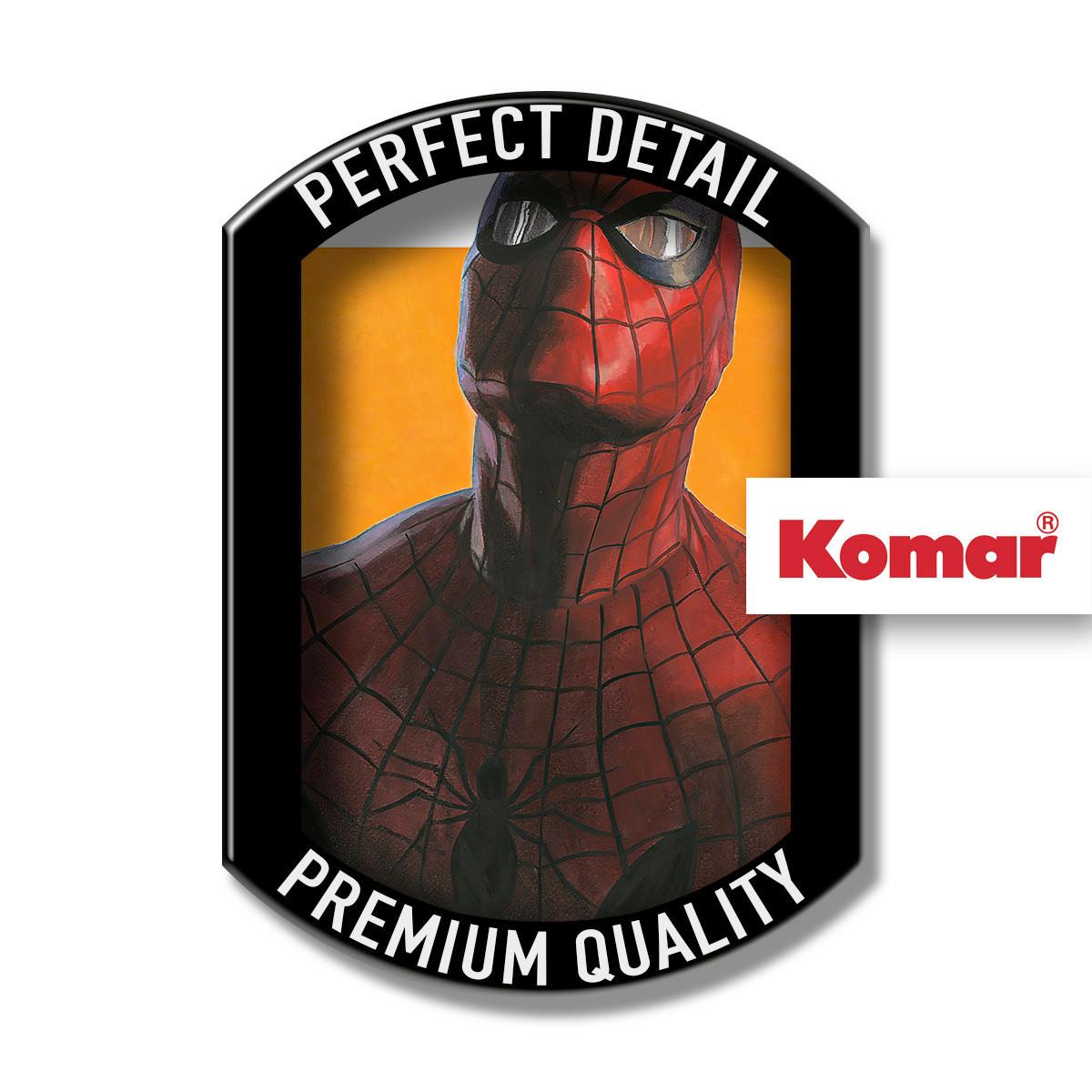 Fototapete Spider-Man Comic - Gelb/Rot, Trend, Textil (100/250cm)