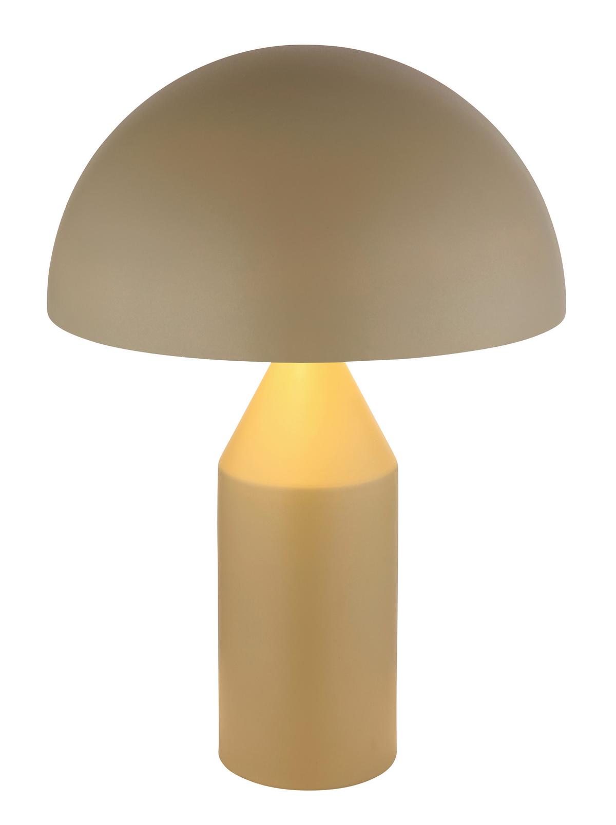 Tischleuchte 21030s - Sandfarben/Weiß, Design, Metall (28/39cm) - Globo