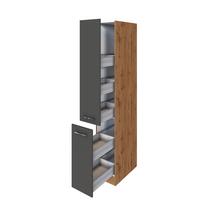 Apothekerschrank B: 30 Cm Anthrazit 2 Auszüge - Anthrazit, MODERN, Holzwerkstoff (30/200/60cm) - Held