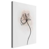 Leinwandbild Weiß Beige B: 40 cm - Beige/Weiß, Basics, Holzwerkstoff/Textil (40/60/1.2cm) - artgeist