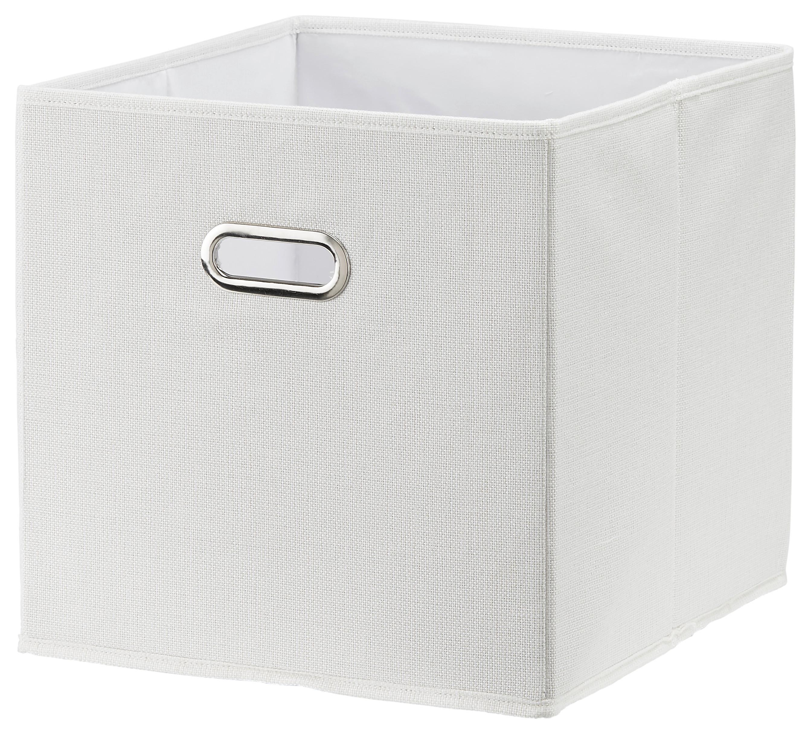 Skladací Box Bobby - Ca. 34l -Ext- -Akt- - biela, Moderný, kartón/textil (33/32/33cm) - Premium Living