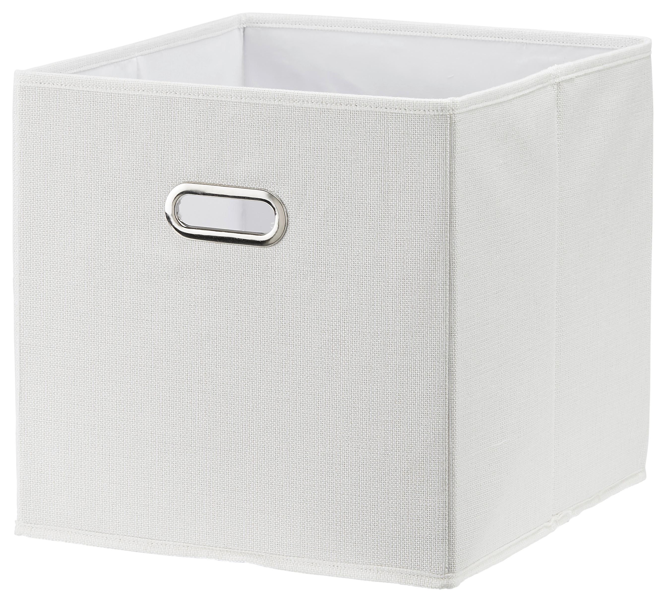 Skladací Box Bobby - Ca. 34l -Ext- -Akt- - biela, Moderný, kartón/textil (33/32/33cm) - Premium Living