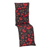 Auflage Trondheim 170x46x8cm Blau - Schwarz, Basics, Textil (170/46/8cm) - Gardenson