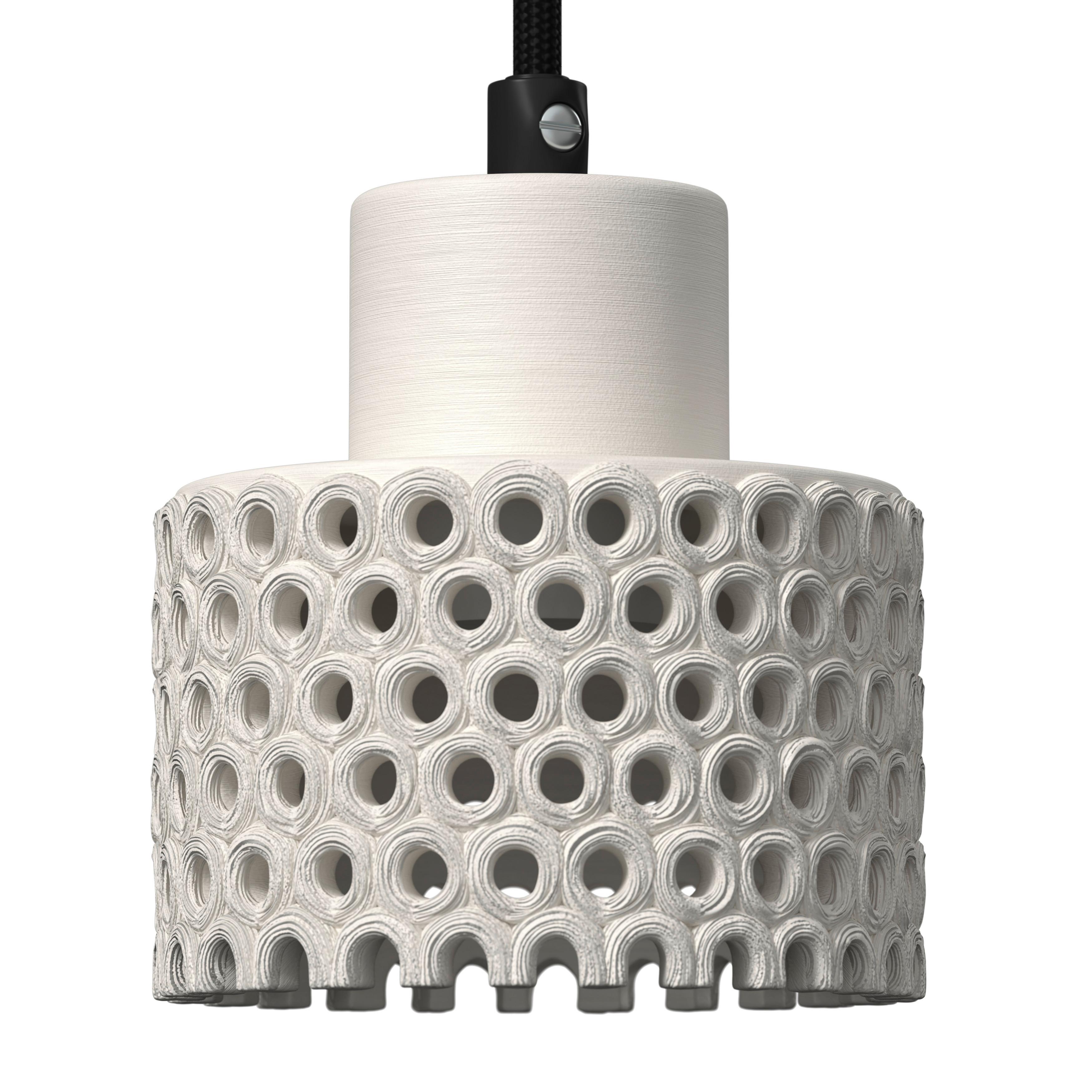 Závesné svietidlo Lace, š: 12 cm - bílá, Moderní, keramika (12/167cm) - Bessagi Home