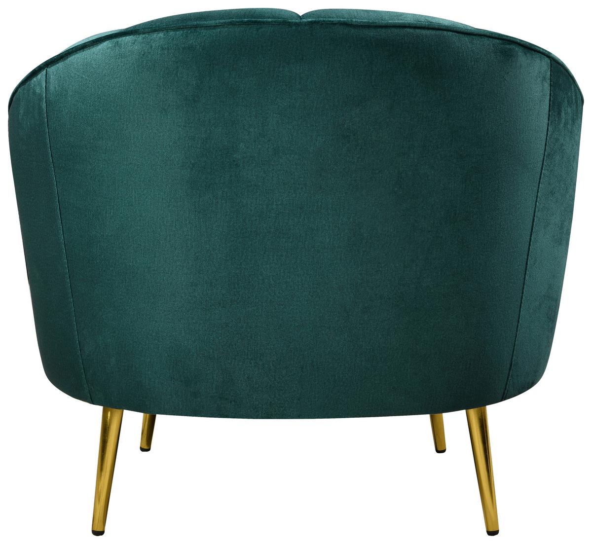 Fotel Stella - zöld, Design, textil/fa (87/76/82cm) - Livetastic