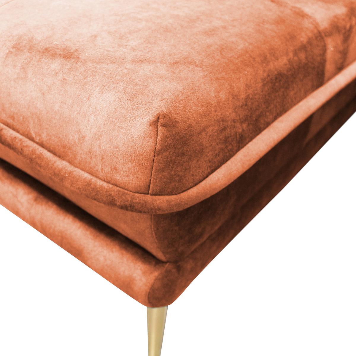 Ecksofa Whisper Rostfarben S:196x264cm - Rostfarben/Goldfarben, Design, Textil (196/264cm) - MID.YOU