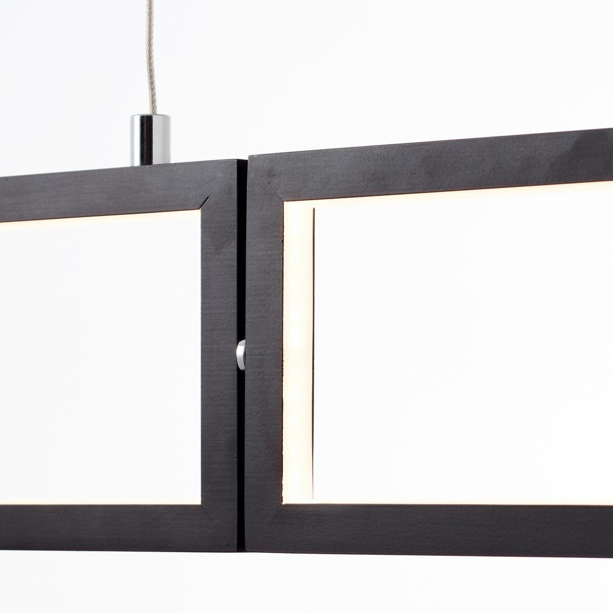 Led-hängeleuchte Ranut H: 120 Cm 3-Flammig - Schwarz, Design, Kunststoff/Metall (80,5/12/120cm) - Brilliant