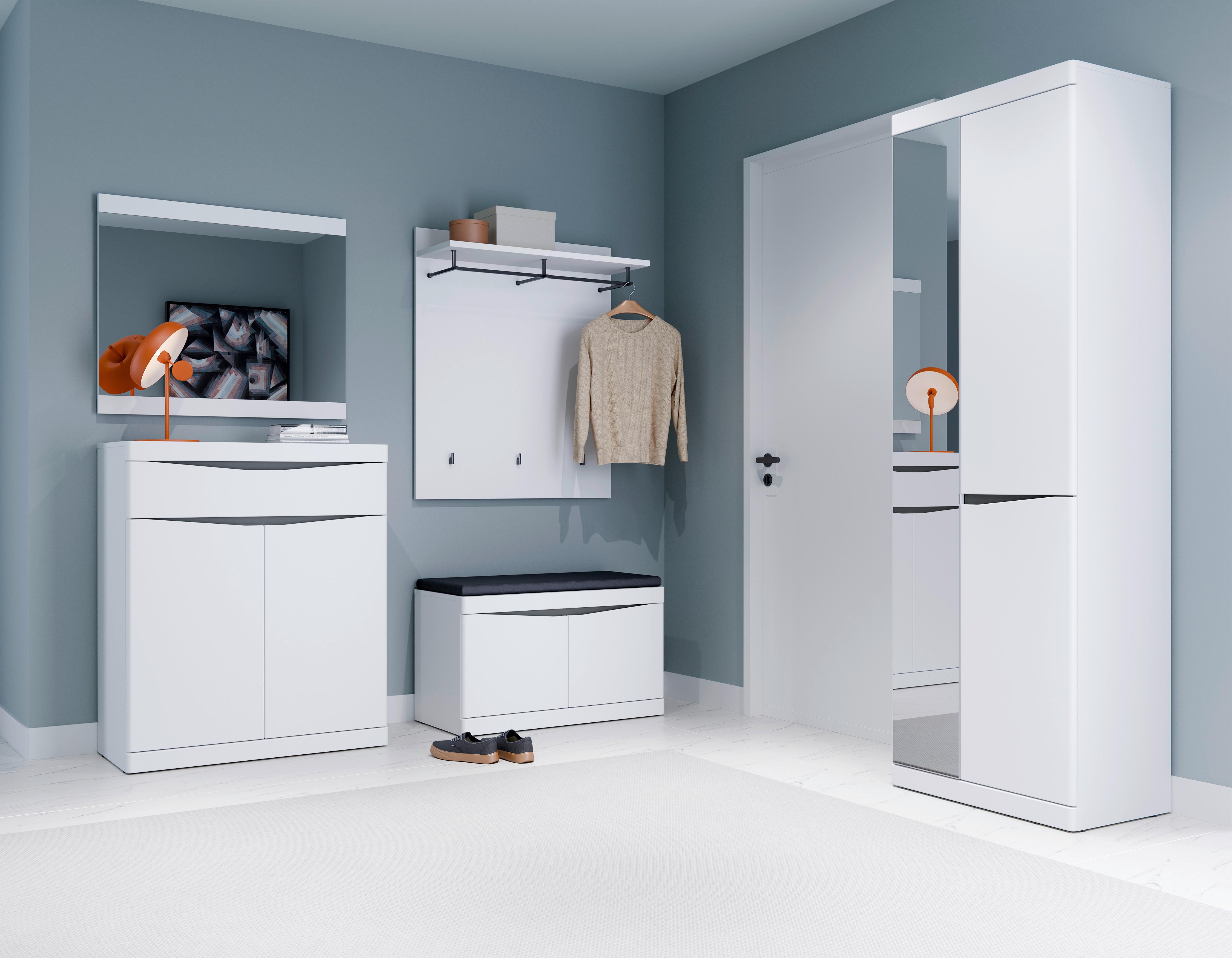Garderobe Turino Neo 5-Teilig Alpinweiss B 237 cm