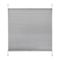 Plissee Solid Crash Silber B: 75 cm, ohne Bohren/Verspannt - Silberfarben, Basics, Kunststoff/Textil (75/130cm)